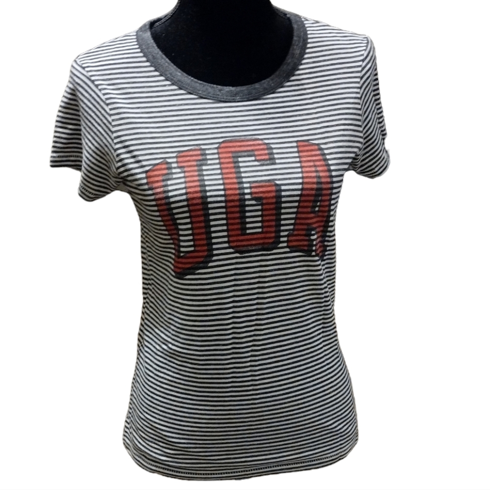 Striped UGA Tee Size Medium